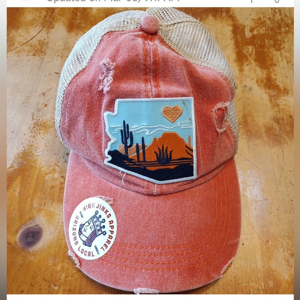 High Jinx Trucker Ponytail Hat, cross cross back